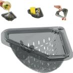 ショッピングカゴ 三角コーナー マグネット固定三角水切りラック マグネット式水切りラック 水切りバスケット 排水バスケット キッチンシンク ストレーナー 詰まり防止