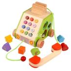 おもちゃ 知育玩具 積木 木のおもちゃ 電話バス 出産祝い 1歳 2歳 3歳 男 女 誕生日プレゼント