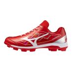 【ミズノ】クッションレボダイア ポイントスパイク/野球 スパイク/MIZUNO(11GP2528) 62 レッド×シルバー