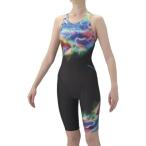 [ Arena ] фитнес One-piece леггинсы AQUA EXA/ половина нога / открытый сумка / в точности накладка /wi мужской купальный костюм / женский купальный костюм /arena(AS6SWF07L)BKBL