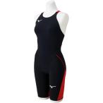 【ミズノ】GX.SONIC LITE ハーフスパッツ レディース 水着/競泳水着/レーシング水着/MIZUNO (N2MGD210) 96 ブラック×レッド