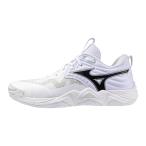 【ミズノ】WAVEMOMENTUM ELITE WIDE ウエーブモーメンタムエリートワイド/バレーボールシューズ/MIZUNO (V1GA2513) 51 ホワイト×ブラック