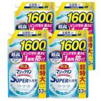 バスマジックリン SUPER泡洗浄 香りが残らない 大容量 特大 メガジャンボ 詰替え 1600ml 4個 浴室洗剤 つめかえ用 お得サイズ 強力泡 洗浄