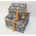 ボックス ウイリアムモリス ウィリアムモリス タッセルボックス ２個セット BOX JenniferTaylor ジェニファーテイラー カルトナージュ StrawberryThief 33107BX