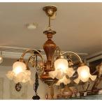 ショッピングシャンデリア シャンデリアランプ 照明 LED可 おしゃれ イタリア製シャンデリア 古木 真鍮 ランプ 照明器具 5灯式 アンティーク風 カパーニ CAPANNI 701092