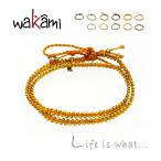 Yahoo! Yahoo!ショッピング(ヤフー ショッピング)メール便送料無料！Wakami（ワカミ）ワックスブレスレット「Life is what...」ライフイズワット/ショートネックレス【ワックスコード】