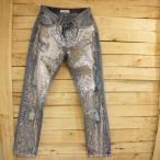 Topanga Fashion украшен блестками повреждение Denim 
