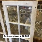  Индия античный. стекло из дерева окно D W56×D3xH106cm белый 