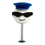 コップポリスマンアンテナボール＋メタルスプリングスタンド セット ポリス 警察 警察官 カスタム 車 目印