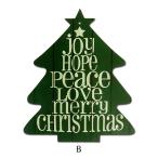 クリスマス ウッド ツリー型 サイン プレート (B) SignPlate 木製 飾り 装飾 インテリア 壁掛け 玄関 クリスマスツリー Xmas【メール便OK】