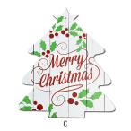 クリスマス ウッド ツリー型 サイン プレート (C) SignPlate 木製 飾り 装飾 インテリア 壁掛け 玄関 クリスマスツリー Xmas【メール便OK】