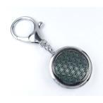 アロマディフューザー バッグチャーム 30mm フラワーオブライフ パッド12色付き 神聖幾何学図形 リラクゼーション 瞑想にも役立つ ヒーリング pdi023