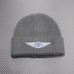 MORGAN モーガン ビーニー ウイングロゴ グレー