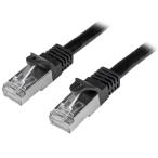LANケーブル cat6 5m ブラック ツメ折れ防止RJ45コネクタ S FTP(2重シールドツイストペア)ケーブル 