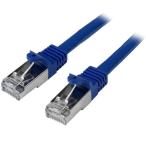 LANケーブル cat6 5m ブルー ツメ折れ防止RJ45コネクタ S FTP(2重シールドツイストペア)ケーブル ス
