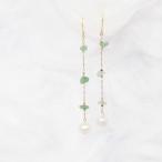 イヤリング翡翠ロングイヤリング日本...