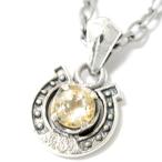 馬蹄ホースシュー天然石ゴールデンルチルクォーツ水晶レディースメンズシルバー...