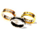 ショッピングペア カップル カレンダー 暦 スピン 回転 クリア ジルコニア ペア カップル ステンレス リング 指輪 ( イエローゴールド / ピンクゴールド /ブラック )