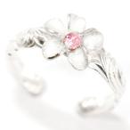  гавайская бижутерия кольцо на палец ноги плюмерия цветок один колесо розовый циркон прокрутить женский серебряный 925