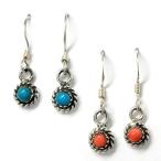 Yahoo! Yahoo!ショッピング(ヤフー ショッピング)インディアンジュエリー フックピアス 天然石 ターコイズ ピンクコーラル ロープ 縄 メンズ レディース シルバー925 「水色/ピンク」