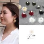 Yahoo! Yahoo!ショッピング(ヤフー ショッピング)ピアス ミンク ファー ラインストーン 石 バックキャッチ ツーウェイ フィッシャー チェーン パール キラキラ 送料無料 カラー