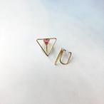 Yahoo! Yahoo!ショッピング(ヤフー ショッピング)ニューノンホールピアス トライアングル×シェル ピンク マルピア