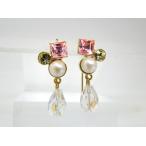 Yahoo! Yahoo!ショッピング(ヤフー ショッピング)痛くないイヤリング スクエア ライトローズ×ジョンキル ピナチョコ 大きめ金具