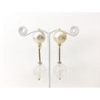 Yahoo! Yahoo!ショッピング(ヤフー ショッピング)痛くないイヤリング 大ぶり パステル White ピナチョコ 大きめ金具