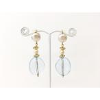 Yahoo! Yahoo!ショッピング(ヤフー ショッピング)痛くないイヤリング アクリル summerイヤリング ブルー