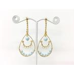 Yahoo! Yahoo!ショッピング(ヤフー ショッピング)痛くないイヤリング しずくチェーンイヤリング BLUE ピナチョコ