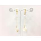 Yahoo! Yahoo!ショッピング(ヤフー ショッピング)痛くないイヤリング シェル×さざれ ローズクォーツ ピナチョコ