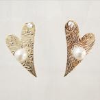 Yahoo! Yahoo!ショッピング(ヤフー ショッピング)痛くないイヤリング ハートメタルイヤリング クリスタルAB ピナチョコ　pr