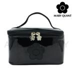 マリークワント 小物 レディース コスメポーチ デイジーパッチエナメル ミラーバニティ ブラック MARY QUANT マリクワ ladies 贈り物