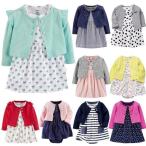 カーターズ Carter's カーディガン 半袖 ロンパース ワンピース 2点セット ベビー服 女の子  6m 9m 12m 18m 24mロンパース  服 プレゼント 内祝い