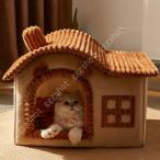 ペットベッド ペット用寝袋 冬 ドーム 猫の家 小さめ 可愛い 猫用ベッド 犬猫のベッド 室内 冬の保護 柔らか 暖かい 快適 通年 ドーム型ベッド 保温防寒