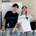 ショッピングペア カップル ペア カップルTシャツ ペアルックカップル 半袖 トップス ハート柄 カップルペア ペアルック メンズ レディース 春夏 海外旅行