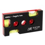 (限定カラー) 新潟精機 ED-MT1KMR Moriレベル 点睛 Limited マッドブラックxレッド 電気工事士用 水平器