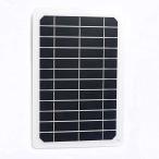 ソーラーパネル:薄型 6W モバイルバッテリー充電用ソーラーチャージャー USB接続 シリコン単結晶 高性能 軽量 災害時の備え アウトドア