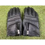 * хорошая вещь *KADOYA Kadoya ROX GLOVE - PL перфорированная кожа перчатка летний L размер чёрный 