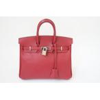 #amb エルメス HERMES バーキン25 エプソン ルージュヴィフ ハンドバッグ □N刻印 S金具 レディース [492407]