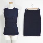 #snc タダシショージ TADASHI SHOJI セットアップ ノースリーブ ひざ丈 プリーツ バックジップ XXS 紺系 レディース [722011]