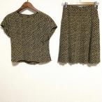 #snc Jun asidajunashida выставить две части 9 темно-синий желтый цвет шелк общий рисунок плиссировать короткий рукав женский [762754]