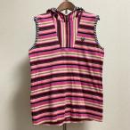 #snc Mieko Uesako M.U SPORTS cut and sewn мульти- Golf безрукавка с капюшоном . полоса женский [763464]