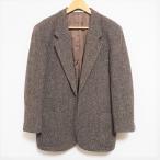 #wxc パパス Papas ハリスツイード HarrisTweed  ジャケット S 茶 メンズ [803747]