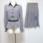 #anc серебристый The Magi - Гиндза Magi - выставить 9 чёрный белый ремень имеется общий рисунок рубашка блуза юбка цветочный принт длинный flair женский [811377]