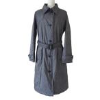 #wnc багажник Hiroko Koshino TRUNK HIROKOKOSHINO пальто 38 чёрный серия с хлопком полоса ремень имеется женский [814929]