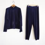 #wpc Issey Miyake perumanenteISSEYMIYAKE выставить M темно-синий воротник-стойка велюр style женский [821842]