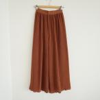 #anc GKITALIYA Italiya брюки 7 чай широкий плиссировать Logo женский [823352]