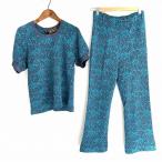 #sncsa сахалинский таймень to ширина . глициния столица .. выставить зеленый серия вязаный ламе короткий рукав задний Zip цветочный принт общий рисунок женский [845523]