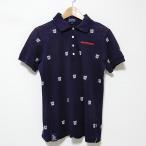 #sxc Pearly Gates PEARLYGATES рубашка-поло короткий рукав Logo вышивка Golf одежда 4 темно-синий серия мужской [851238]